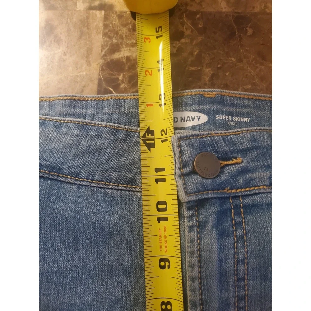 Old Navy Super Skinny Ankle crop‎ sz 18 medium wash nwt wow midrise stretch